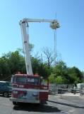 K9IJ500s The VHF tower going up.