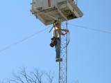 KB9INF0132 Ken KB9I working on the VHF tower