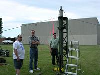 K9IJ1646 Getting military tower #2 ready to go up